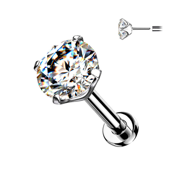 16G Nose Stud Titanium